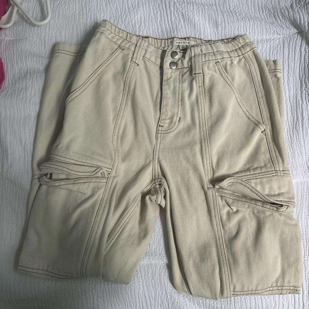 PacSun Cream Cargo Pants